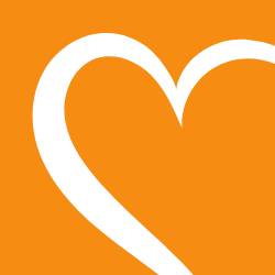 Ícone de coração laranja